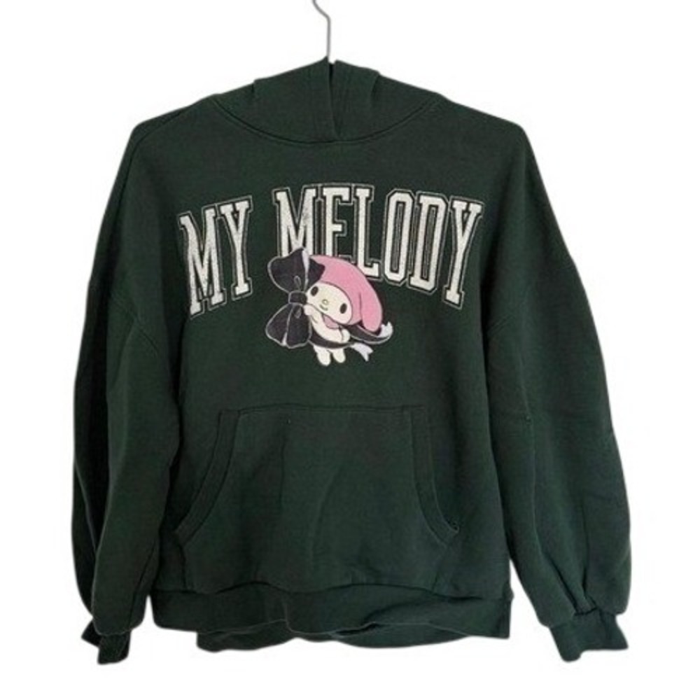Gap My Melody Hoodie Girl's XXL Green Sanrio Graphic Pullover Fleece Sweatshirt